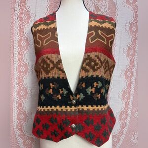 Vintage Deborah Murray Southwestern Vest – M